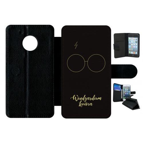 Etui A Rabat - Windgardium Leviosa - Compatible Avec Motorola Moto G5 - Plastique - Bord Noir