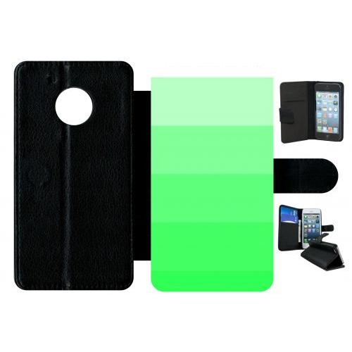 Etui A Rabat - Degrad Vert Fluo - Compatible Avec Motorola Moto G5 - Plastique - Bord Noir