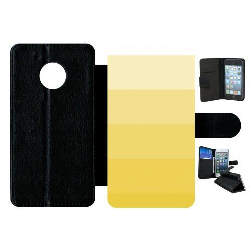 Etui A Rabat - Degrad Jaune - Compatible Avec Motorola Moto G5 - Plastique - Bord Noir