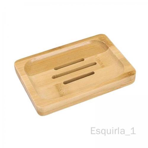 2 plateau de vidange porte-savon en bambou pour douche Rectangle