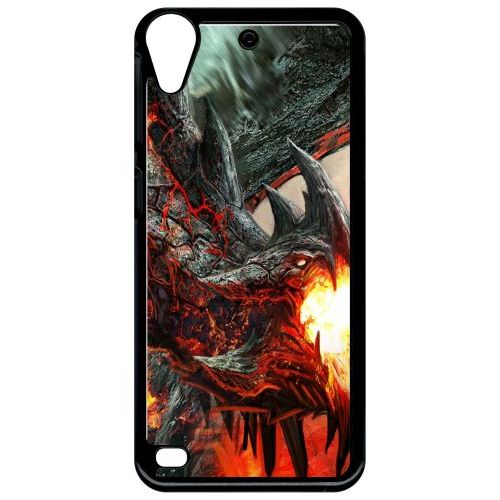 Coque Pour Smartphone - Dragon - Compatible Avec Htc Desire 530 - Plastique - Bord Noir