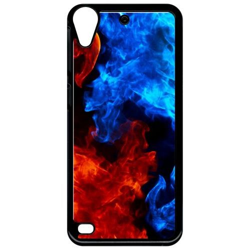 Coque Pour Smartphone - Flammes - Compatible Avec Htc Desire 530 - Plastique - Bord Noir
