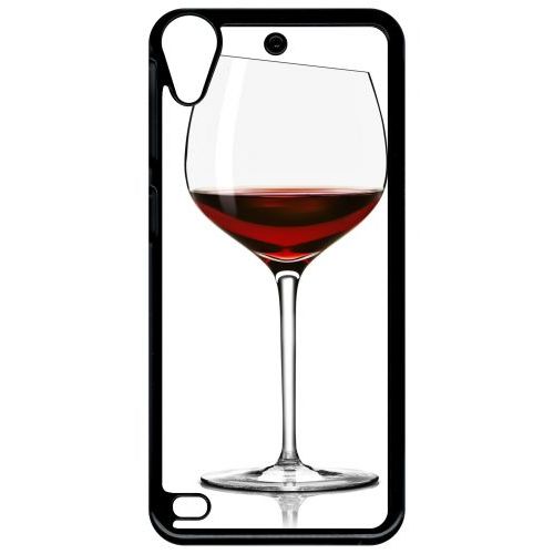 Coque Pour Smartphone - Verre De Vin - Compatible Avec Htc Desire 530 - Plastique - Bord Noir
