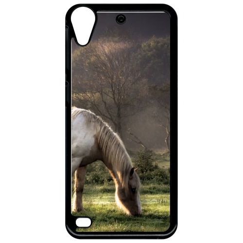 Coque Pour Smartphone - Chevaux - Compatible Avec Htc Desire 530 - Plastique - Bord Noir