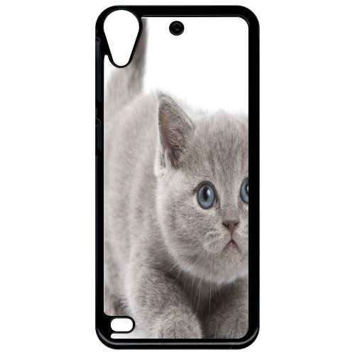 Coque Pour Smartphone - Chaton - Compatible Avec Htc Desire 530 - Plastique - Bord Noir