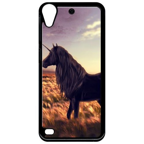 Coque Pour Smartphone - Licorne - Compatible Avec Htc Desire 530 - Plastique - Bord Noir