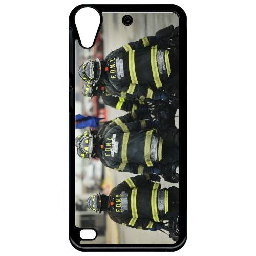 Coque Pour Smartphone - Pompier - Compatible Avec Htc Desire 530 - Plastique - Bord Noir