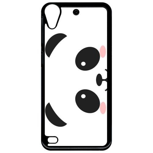 Coque Pour Smartphone - Panda - Compatible Avec Htc Desire 530 - Plastique - Bord Noir
