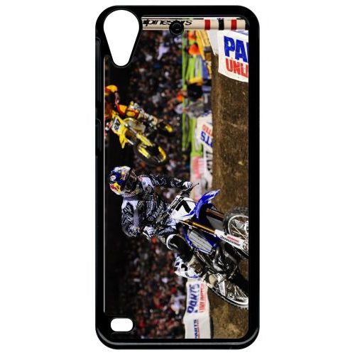 Coque Pour Smartphone - Motocross 2 - Compatible Avec Htc Desire 530 - Plastique - Bord Noir