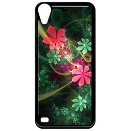 Coque Pour Smartphone - Abstrait Fleur Verte - Compatible Avec Htc Desire 530 - Plastique - Bord Noir