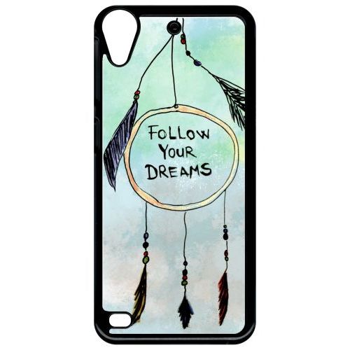 Coque Pour Smartphone - Attrape Rêve Dreams - Compatible Avec Htc Desire 530 - Plastique - Bord Noir
