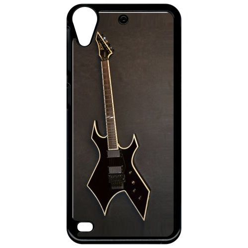 Coque Pour Smartphone - Guitare Rock N Roll - Compatible Avec Htc Desire 530 - Plastique - Bord Noir