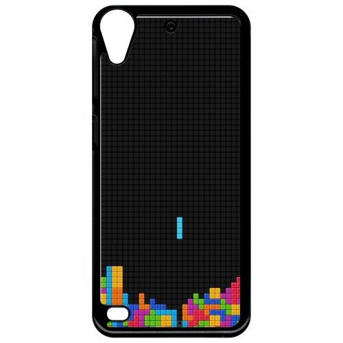 Coque Pour Smartphone - Tetris Black - Compatible Avec Htc Desire 530 - Plastique - Bord Noir