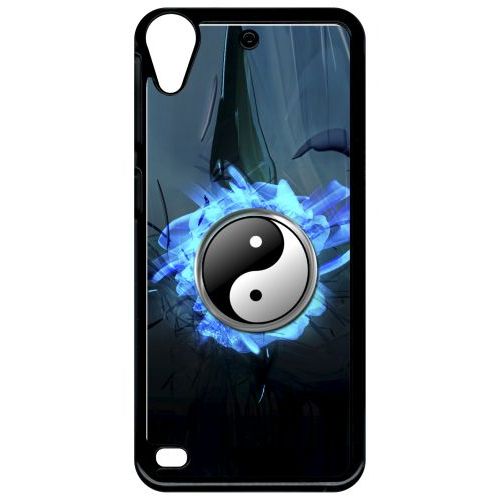 Coque Pour Smartphone - Ying Yang Mer - Compatible Avec Htc Desire 530 - Plastique - Bord Noir