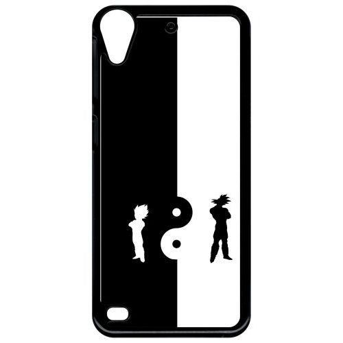 Coque Pour Smartphone - Ying Yang Manga Dbz - Compatible Avec Htc Desire 530 - Plastique - Bord Noir