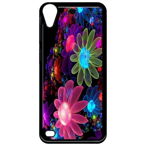 Coque Pour Smartphone - Fleurs 3d Colorées - Compatible Avec Htc Desire 530 - Plastique - Bord Noir