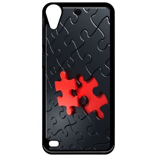 Coque Pour Smartphone - Puzzle One Piece Red - Compatible Avec Htc Desire 530 - Plastique - Bord Noir