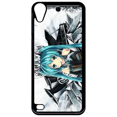 Coque Pour Smartphone - Manga Fille - Compatible Avec Htc Desire 530 - Plastique - Bord Noir