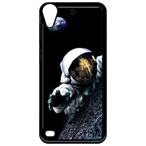 Coque Pour Smartphone - Astronaute Planete - Compatible Avec Htc Desire 530 - Plastique - Bord Noir