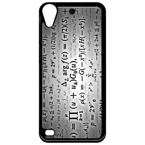Coque Pour Smartphone - Calcul Pi Math Fond Argent - Compatible Avec Htc Desire 530 - Plastique - Bord Noir