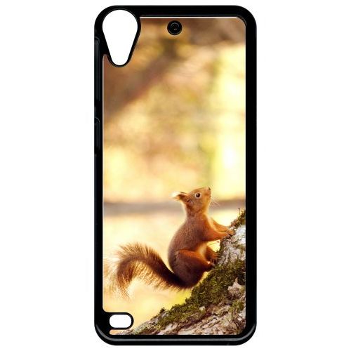 Coque Pour Smartphone - Ecureuil Roux - Compatible Avec Htc Desire 530 - Plastique - Bord Noir