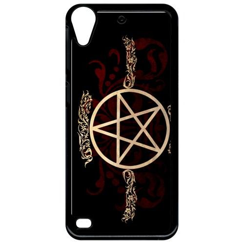 Coque Pour Smartphone - Pentagramme Baroque - Compatible Avec Htc Desire 530 - Plastique - Bord Noir