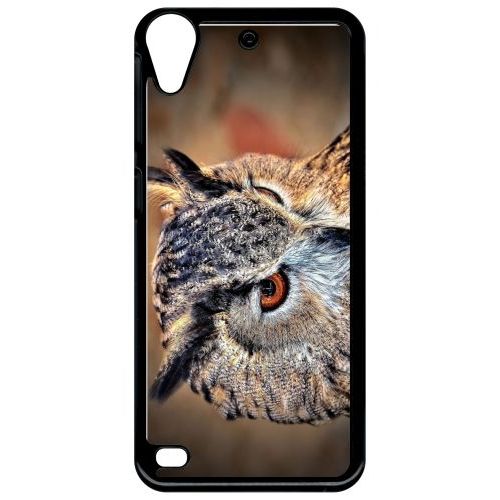 Coque Pour Smartphone - Chouette Hiboux - Compatible Avec Htc Desire 530 - Plastique - Bord Noir