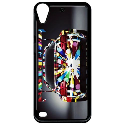 Coque Pour Smartphone - Voiture Art Coloré - Compatible Avec Htc Desire 530 - Plastique - Bord Noir
