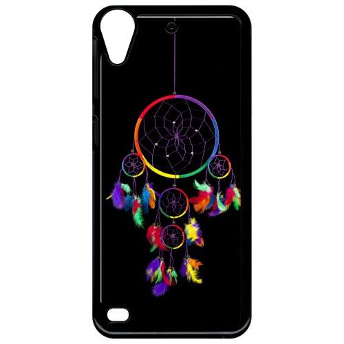 Coque Pour Smartphone - Attrape Rve Arc En Ciel Fond Noir - Compatible Avec Htc Desire 530 - Plastique - Bord Noir