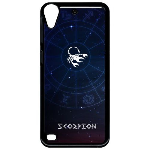 Coque Pour Smartphone - Signe Astrologique Scorpion - Compatible Avec Htc Desire 530 - Plastique - Bord Noir