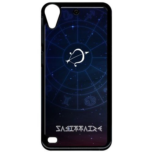Coque Pour Smartphone - Signe Astrologique Sagittaire - Compatible Avec Htc Desire 530 - Plastique - Bord Noir