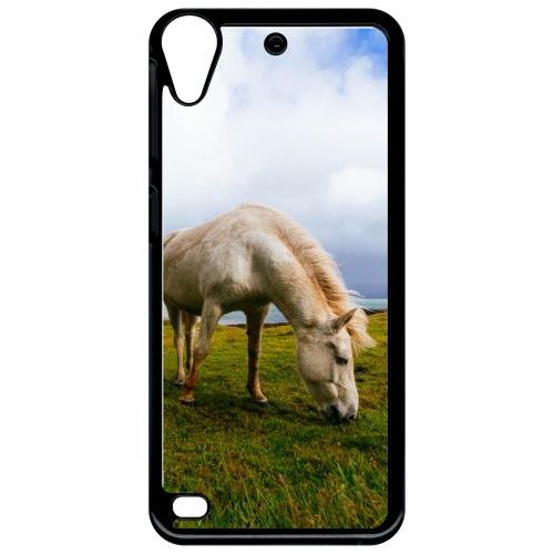 Coque Pour Smartphone - Cheval Paysage - Compatible Avec Htc Desire 530 - Plastique - Bord Noir