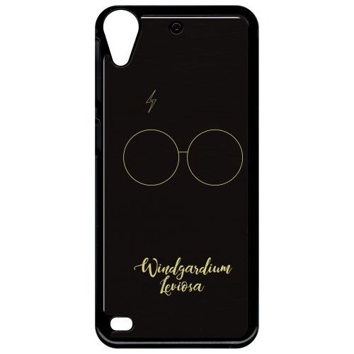 Coque Pour Smartphone - Windgardium Leviosa - Compatible Avec Htc Desire 530 - Plastique - Bord Noir