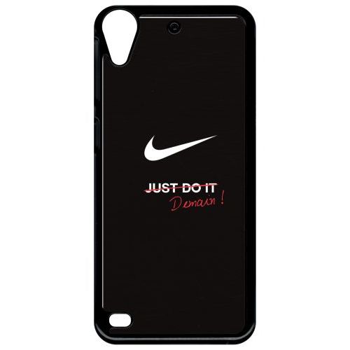 Coque Pour Smartphone - Just Do It Demain - Compatible Avec Htc Desire 530 - Plastique - Bord Noir