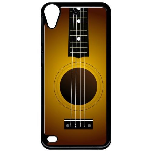 Coque Pour Smartphone - Guitare - Compatible Avec Htc Desire 530 - Plastique - Bord Noir