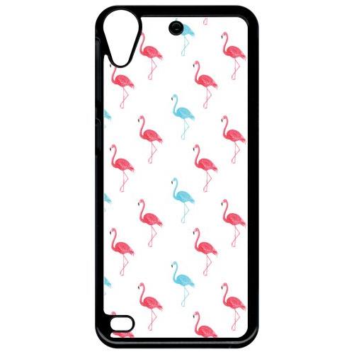 Coque Pour Smartphone - Flamand Rose - Compatible Avec Htc Desire 530 - Plastique - Bord Noir