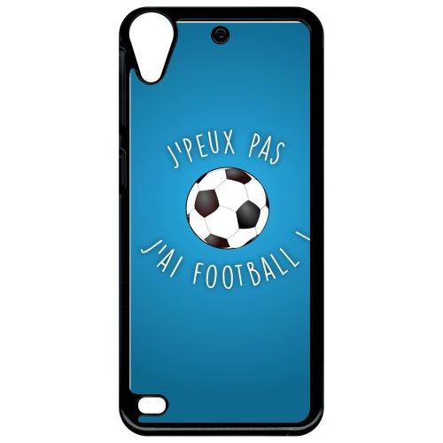 Coque Pour Smartphone - Je Peux Pas J Ai Football - Compatible Avec Htc Desire 530 - Plastique - Bord Noir