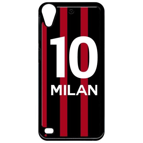 Coque Pour Smartphone - Equipe Maillot Milan - Compatible Avec Htc Desire 530 - Plastique - Bord Noir