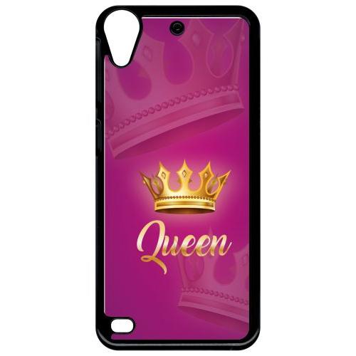 Coque Pour Smartphone - Queen Fond Rose - Compatible Avec Htc Desire 530 - Plastique - Bord Noir