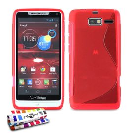 Coque Case Motorola Razr I (Xt890) Rouge Red "Le S" Silicone Souple (Tpu)