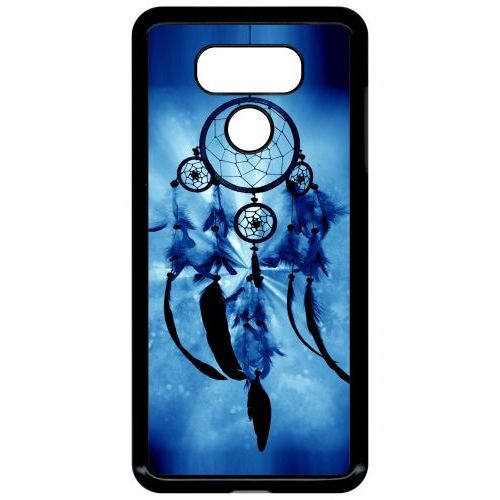 Coque Pour Smartphone - Attrape Rêve Blue - Compatible Avec Lg G6 - Plastique - Bord Noir
