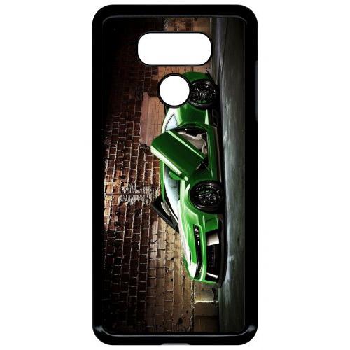 Coque Pour Smartphone - Tuning Voiture Verte Brique - Compatible Avec Lg G6 - Plastique - Bord Noir