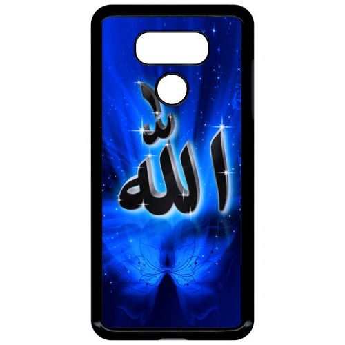 Coque Pour Smartphone - Allah Religion Bleu Nuit - Compatible Avec Lg G6 - Plastique - Bord Noir