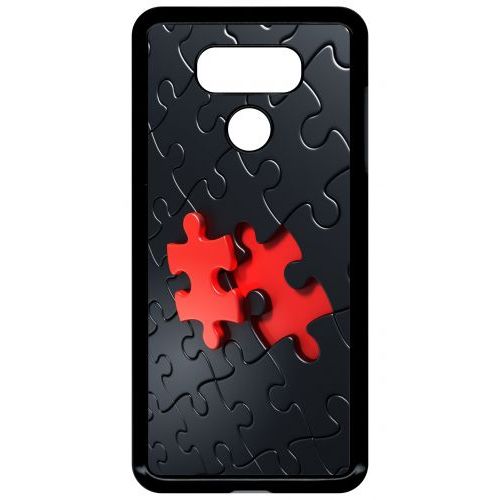 Coque Pour Smartphone - Puzzle One Piece Red - Compatible Avec Lg G6 - Plastique - Bord Noir