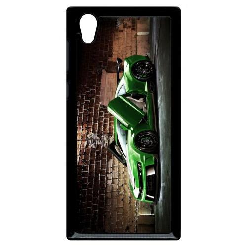 Coque Pour Smartphone - Tuning Voiture Verte Brique - Compatible Avec Sony Xperia L1 - Plastique - Bord Noir