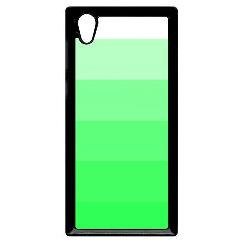 Coque Pour Smartphone - Degrad Vert Fluo - Compatible Avec Sony Xperia L1 - Plastique - Bord Noir