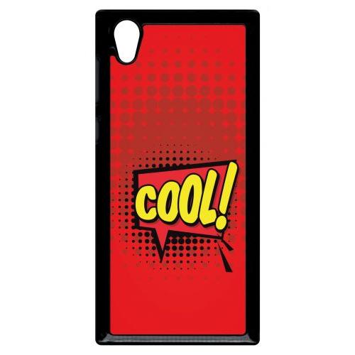 Coque Pour Smartphone - Cool Fond Rouge - Compatible Avec Sony Xperia L1 - Plastique - Bord Noir