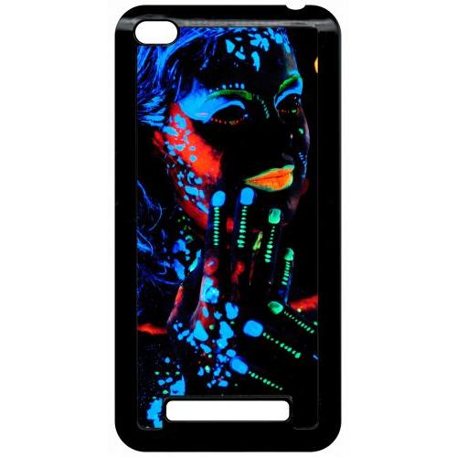 Coque Pour Smartphone - Fluo - Compatible Avec Xiaomi Redmi 4a - Plastique - Bord Noir