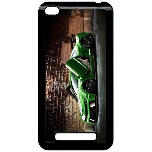 Coque Pour Smartphone - Tuning Voiture Verte Brique - Compatible Avec Xiaomi Redmi 4a - Plastique - Bord Noir