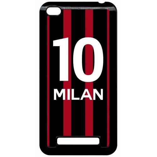 Coque Pour Smartphone - Equipe Maillot Milan - Compatible Avec Xiaomi Redmi 4a - Plastique - Bord Noir